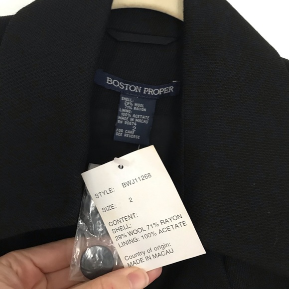Boston Proper Asymmetrical Blazer Jacket sz 2 NWT - Picture 3 of 8